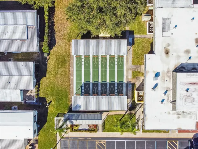 Aerial of shuffleboard
