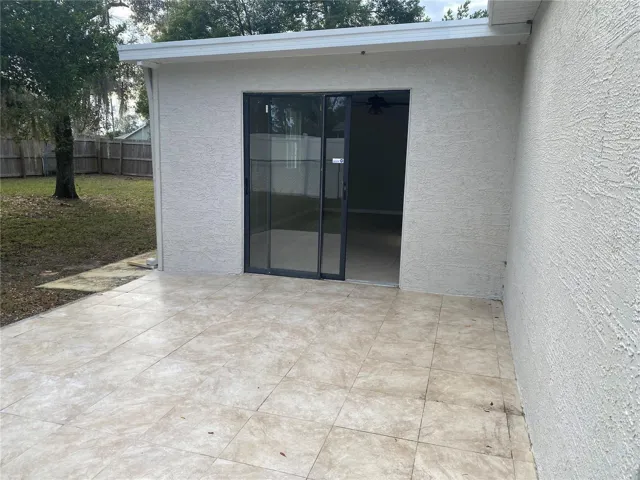 Back yard patio