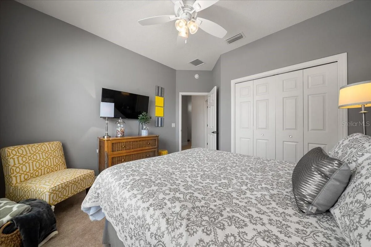 Guest Bedroom Has Built-in Closet