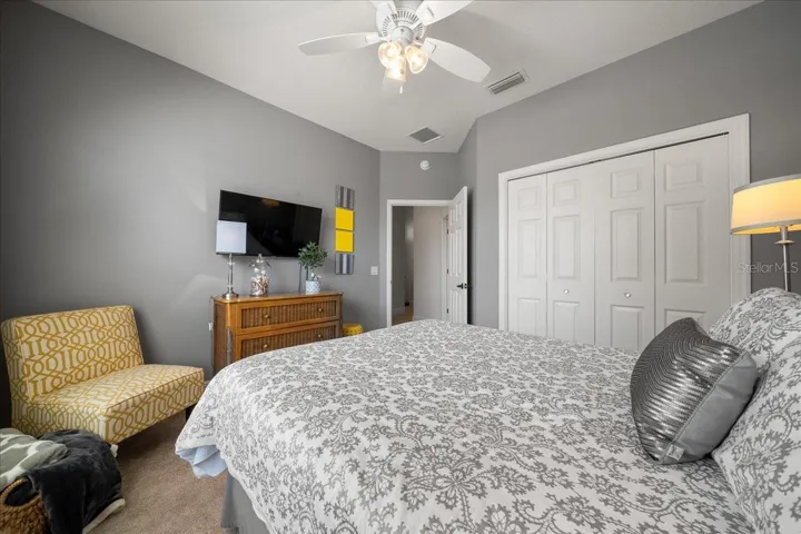 Guest Bedroom Has Built-in Closet