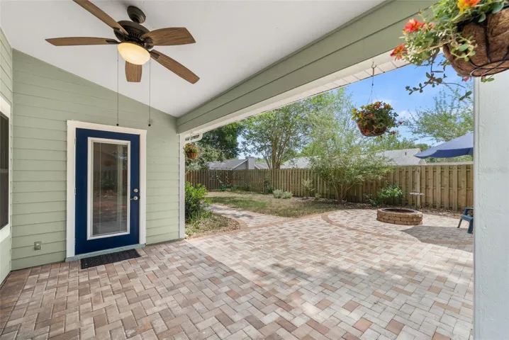 Extended paver patio to firepit area and side yard walkway