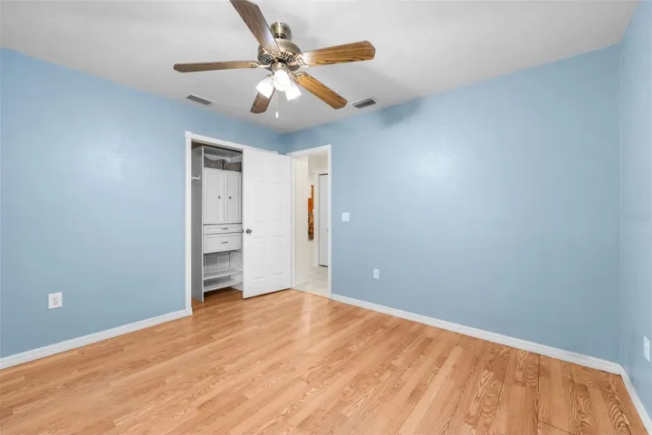 Bedroom 1 - with built in storage in closet
