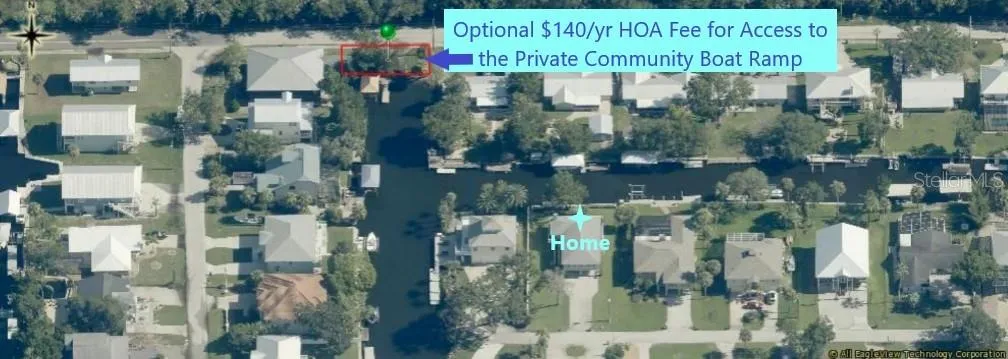 Voluntary HOA is $140/yr for Access to the Community's Private Boat Ramp that is just 1/4 mile Around the Corner