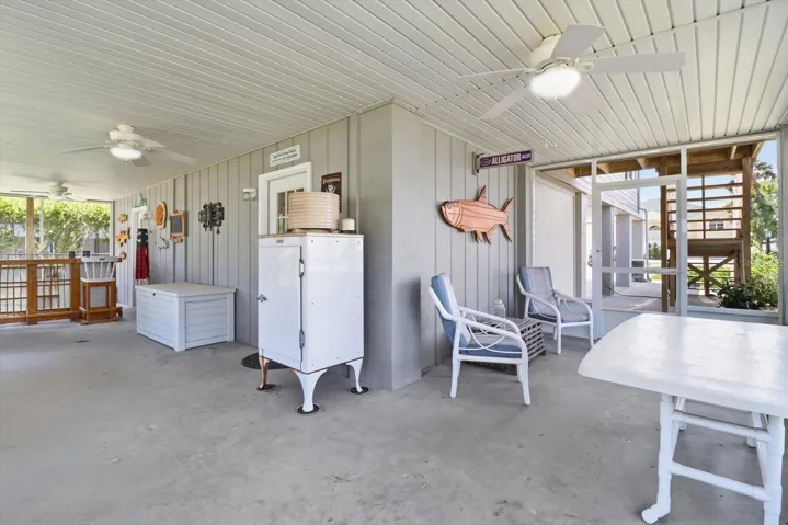 Covered, Screened Rear Porch
