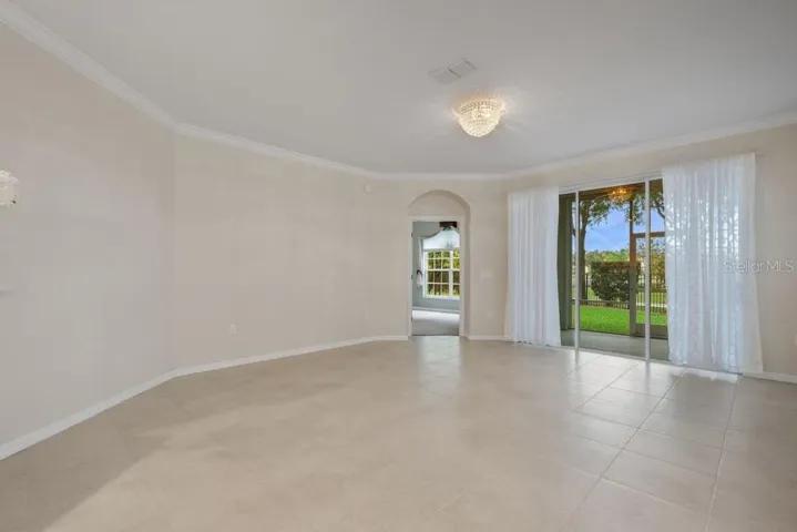 The large greatroom allows for multiple furniture arrangements . . .