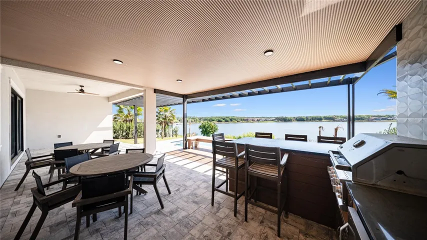Outdoor kitchen and entertaining area