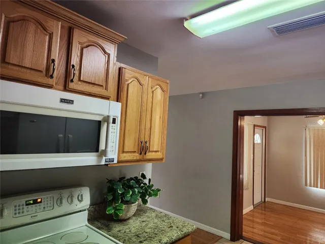 View of Kitchen and Dining room