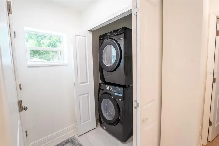 Interior laundry with new washer & dryer