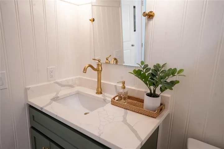 Stone countertop in bathroom 2