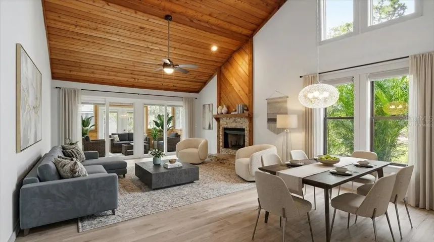 Virtually Staged Living/ Dining Room