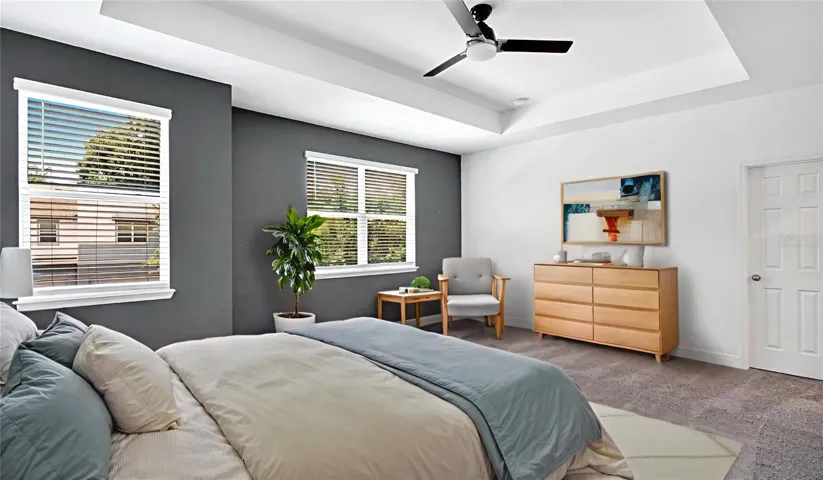 Primary suite (virtually staged)