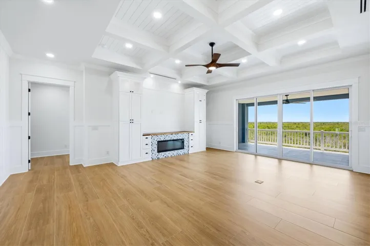 Living Room with Electric Fireplace!