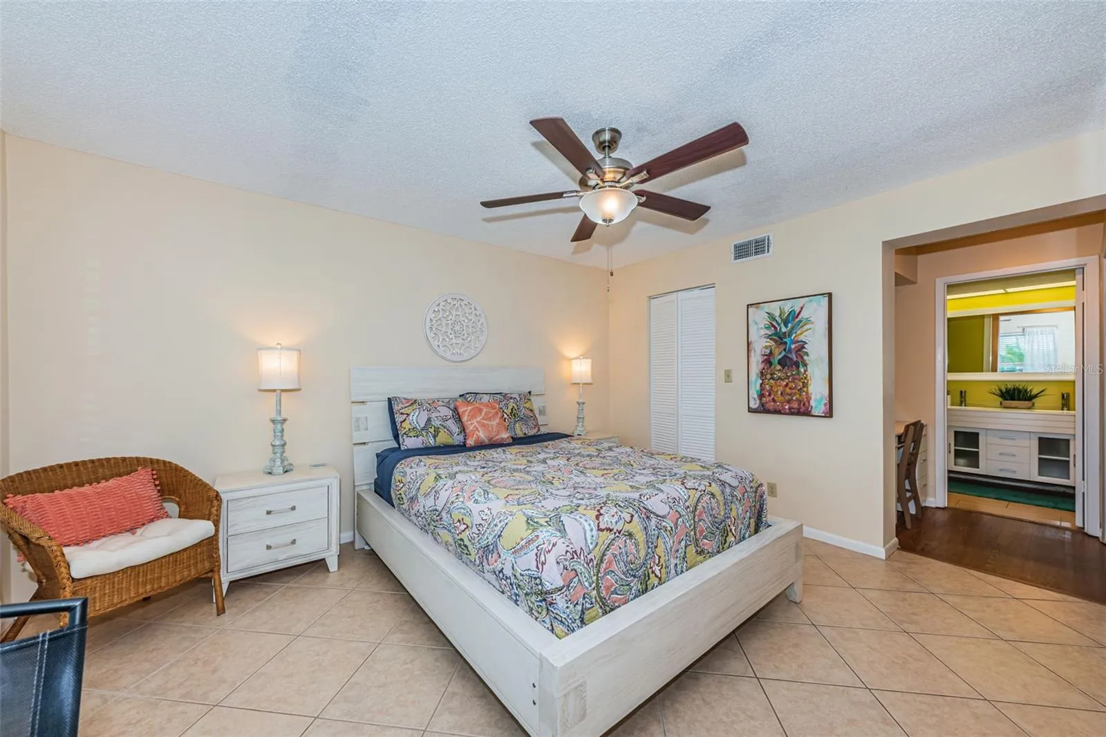 Primary bedroom ensuite with walk - closet