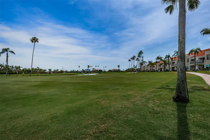 View of the golf course from the living room