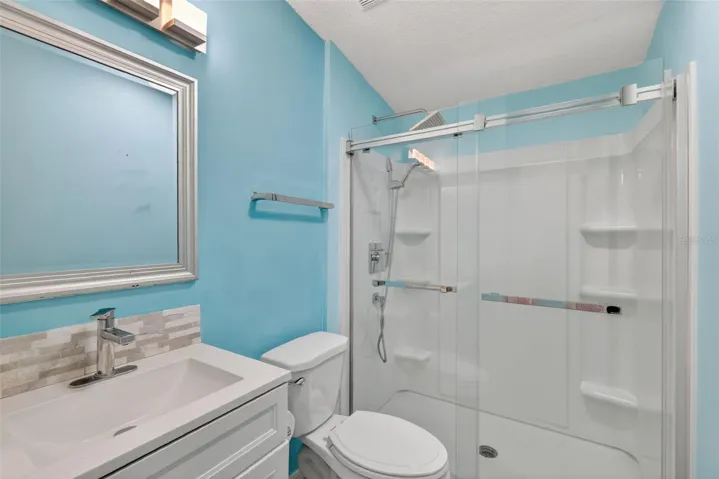 Updated guest bath and walk in shower w/rain head