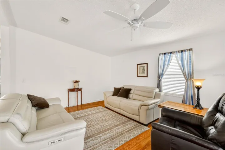 Large living area with electric reclining seats