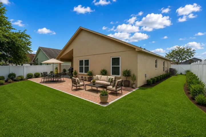 Virtually Staged Backyard Patio