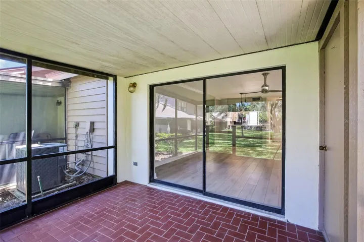 SCREENED BACK LANAI WITH STORAGE CLOSET