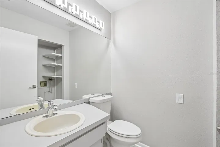 HALF BATH CONVENIENTLY LOCATED DOWNSTAIRS FOR GUEST USE