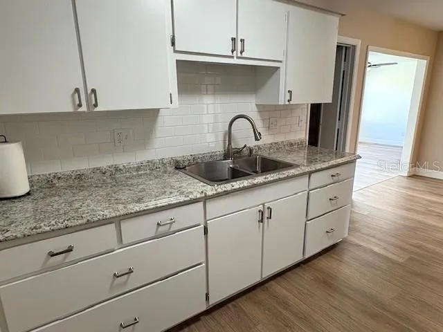 Plenty of storage, updated countertops.