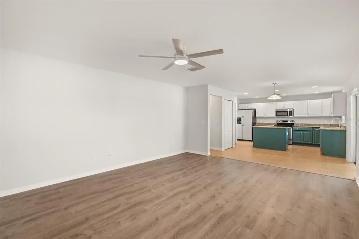 Living room off of kitchen