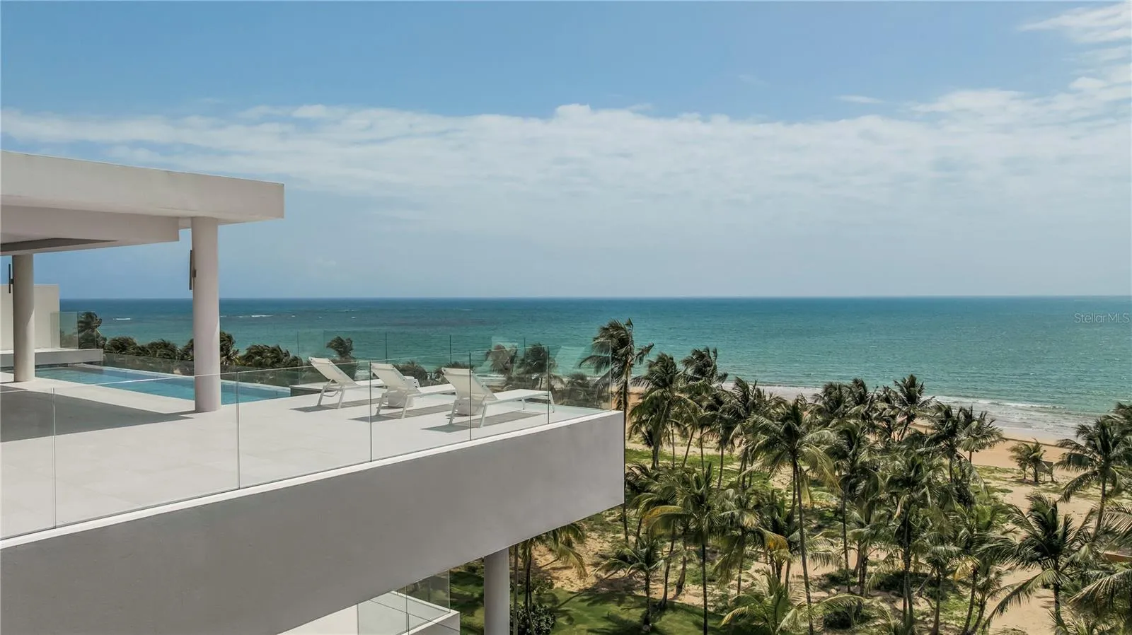 Ocean Front View from Rooftop Terrace