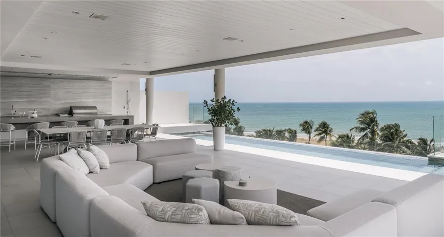 Ocean Front View from Rooftop Terrace