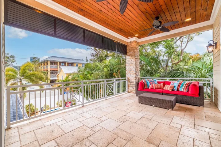 rear patio- upstairs