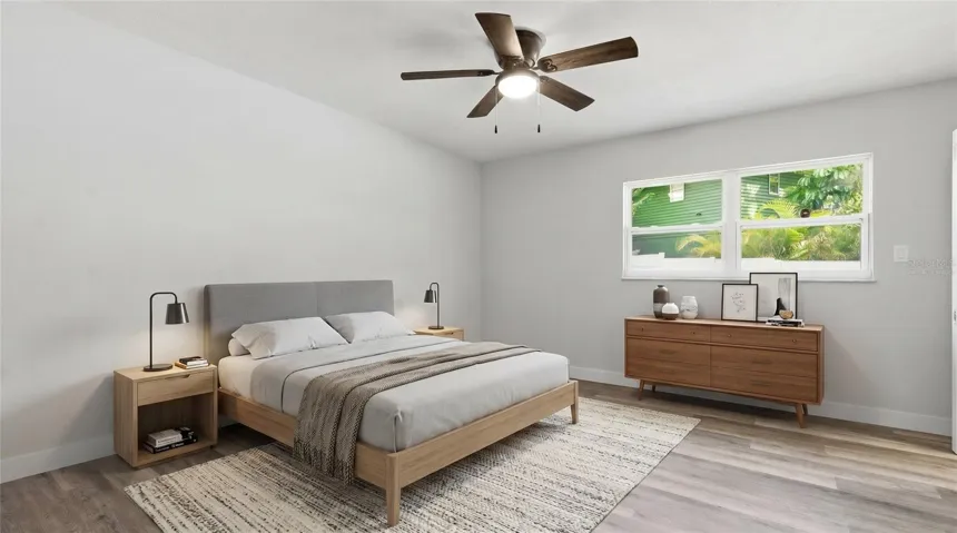 Virtually staged 4th bedroom