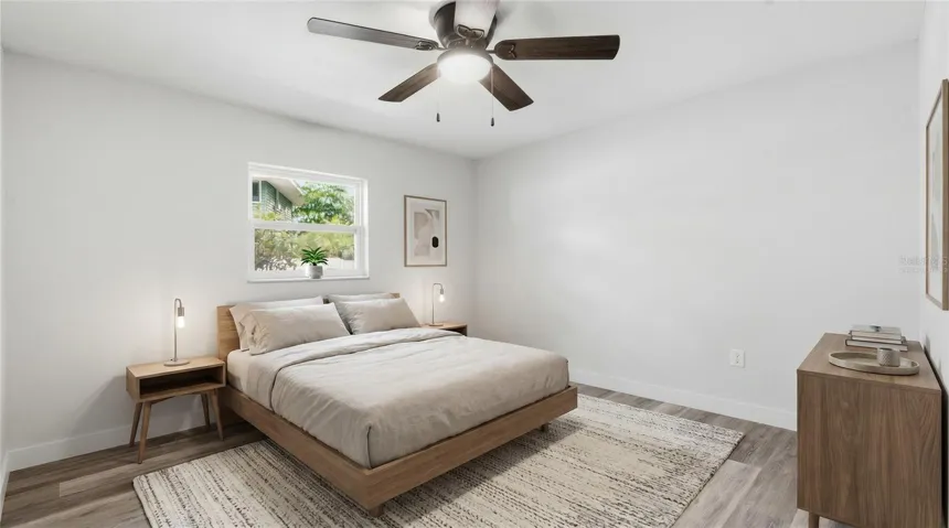 Virtually staged 5th bedroom