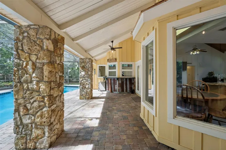 Huge covered lanai perfect for outdoor entertaining and relaxation.