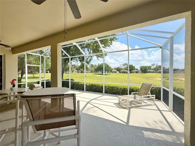 Covered and screened in lanai