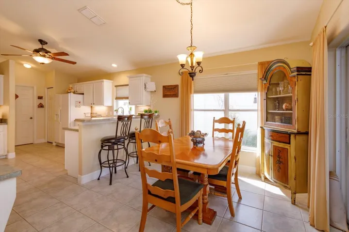 Breakfast Nook or Dinette area has access to Outside Kitchen in Lanai