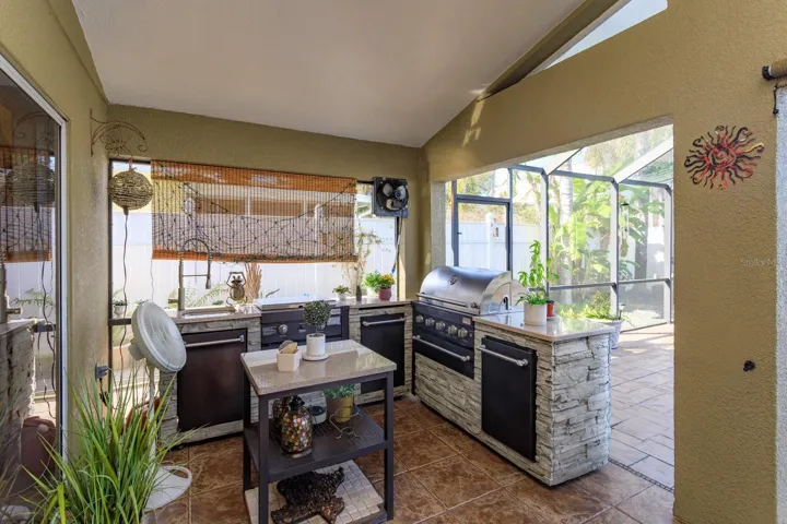 Outside Kitchen in covered area of Lanai
