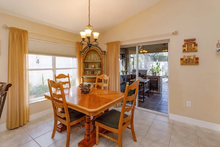 Breakfast Nook or Dinette area has access to Outside Kitchen in Lanai