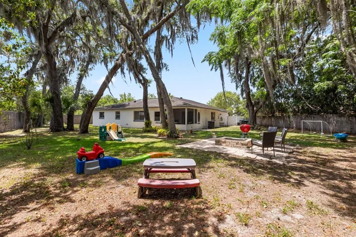 Oversized backyard