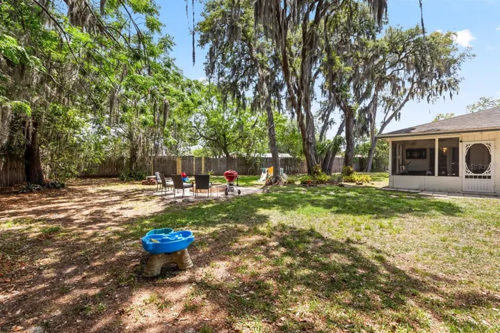 Oversized backyard