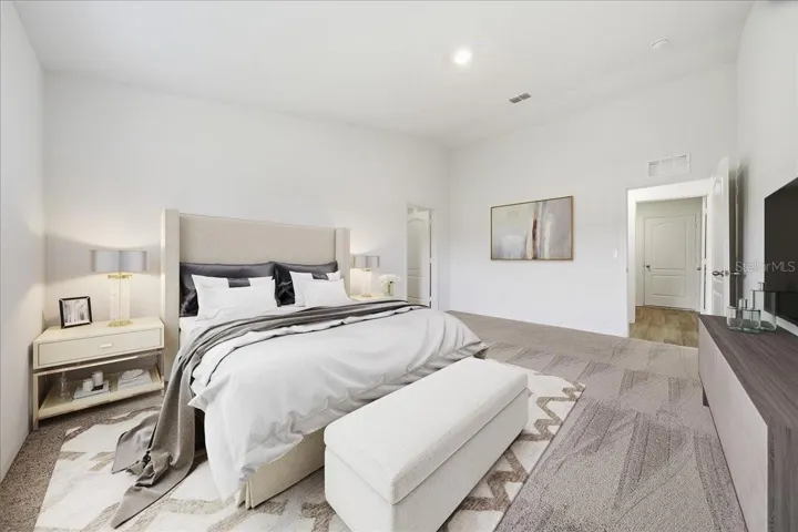 PRIMARY BEDROOM STAGED