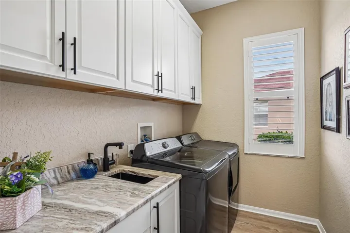 Laundry Room-New Cabinetry, Washer, Dryer and Granite Countertop