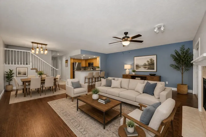 Virtually Staged Living Room