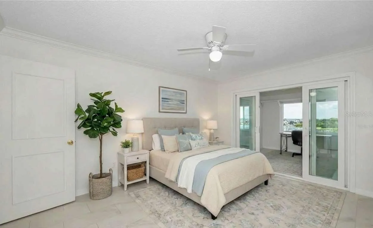 Guest bedroom with view of flex-space