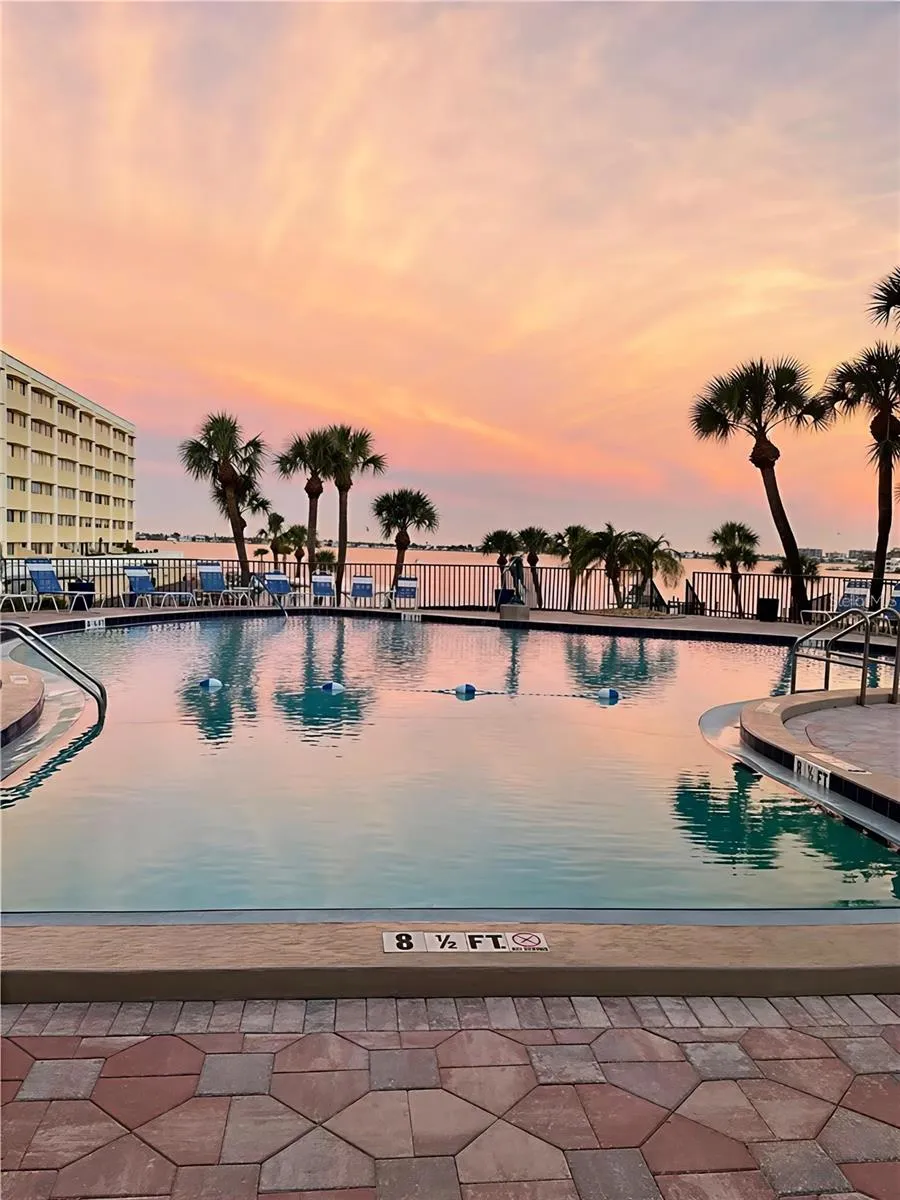 Sunrise at pool