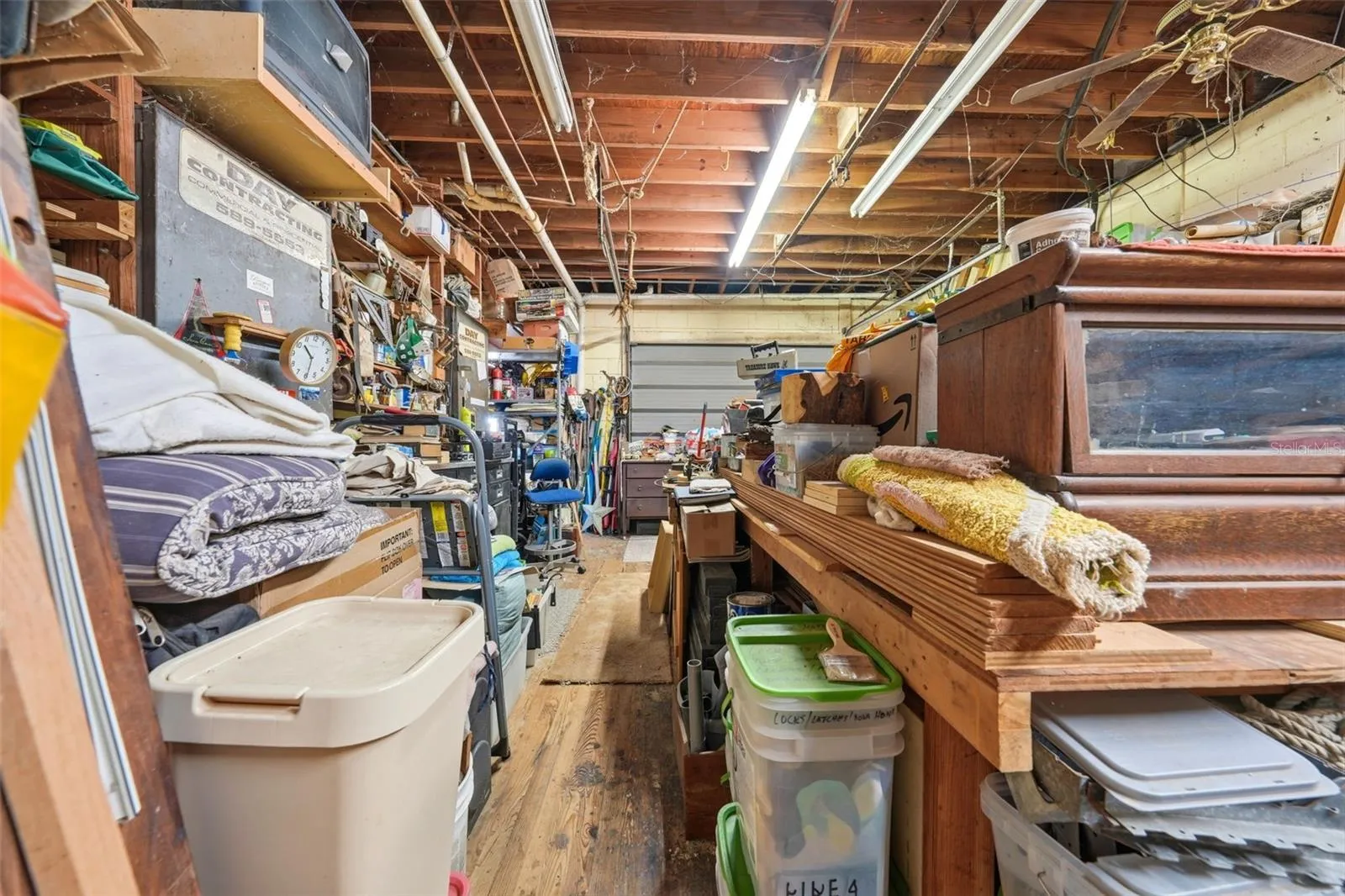 Downstairs garage workshop