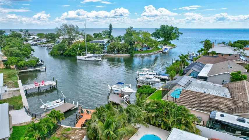 Tucked back in a private alcove where manatees and dolphin often visit.