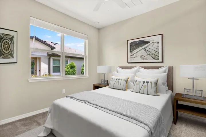 Virtually staged 3rd bedroom