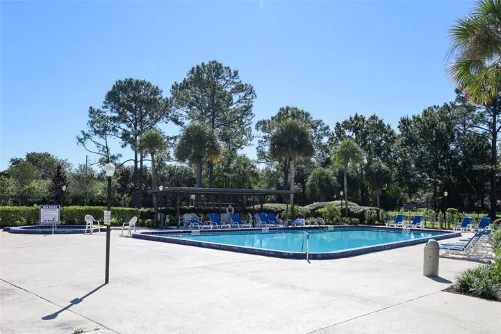 Clubhouse with pool and hot tub