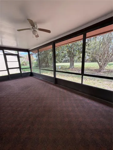 Large screened in back patio with no rear neighbors