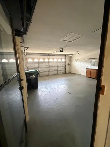 Garage, view from the kitchen entryway