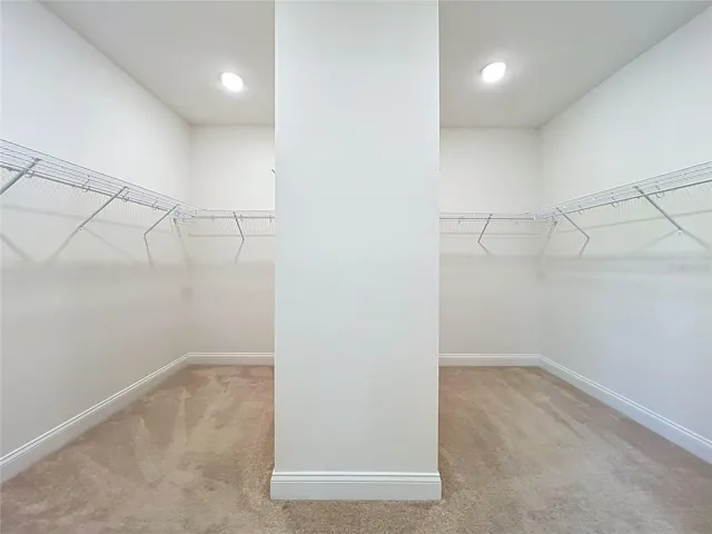 Spacious dual owner’s walk-in closets