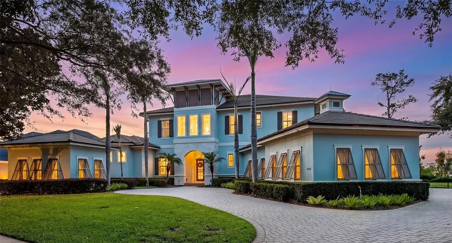 This home has a stately and majestic curb appeal